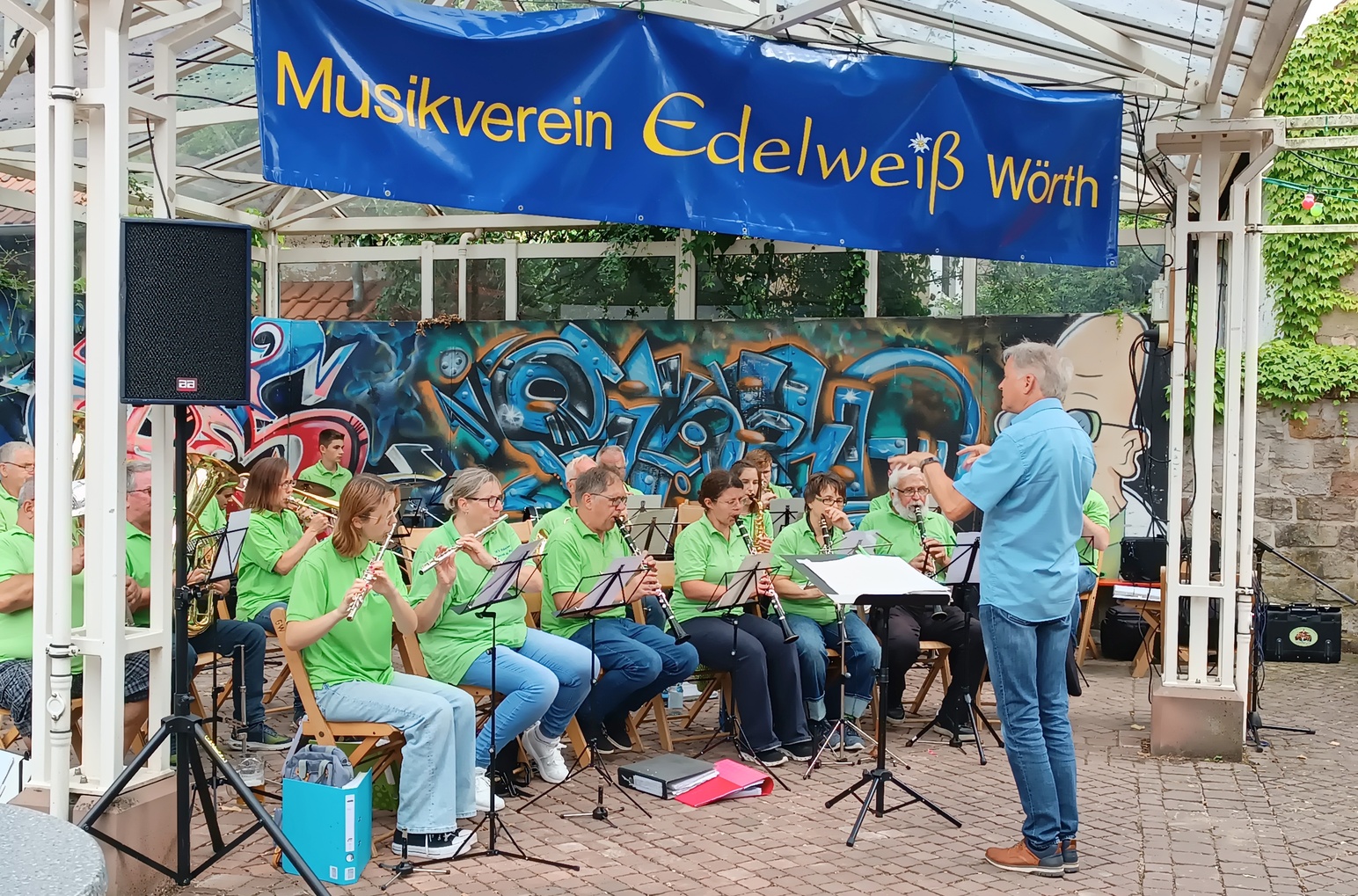 Dorfplatzfest von Musikvereins Edelweiß Wörth am 7. Juli 2024