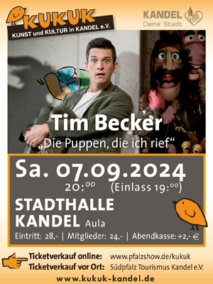 KuKuK-Veranstaltung in Kandel: Tim Becker – „Die Puppen, die ich rief“